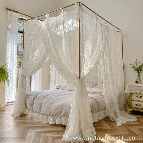 Lace floor standing mosquito net